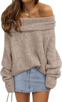 off the shoulder sweater